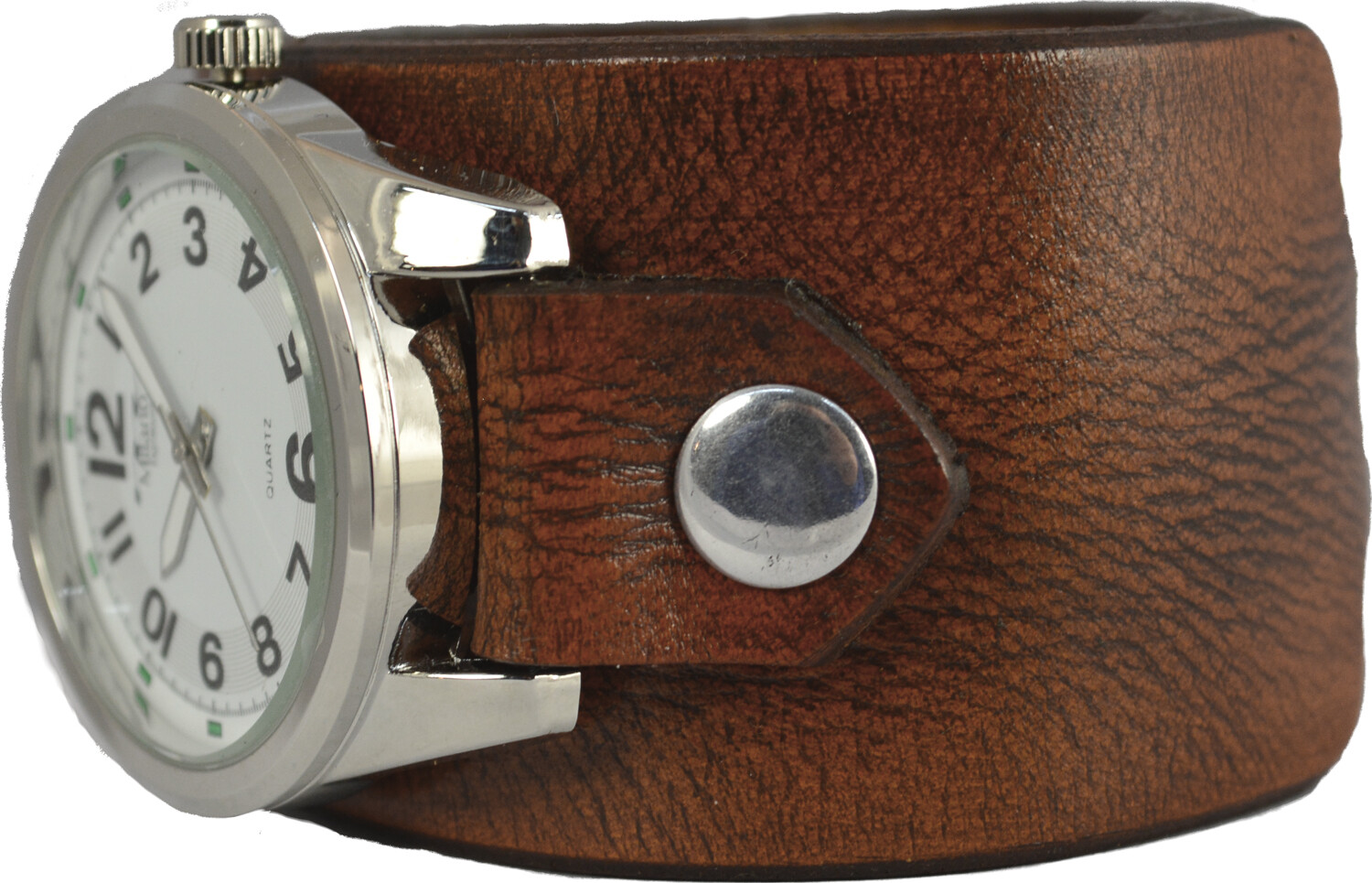 CuffWatches – Leather Cuff Watch – Wrap Around Cuff