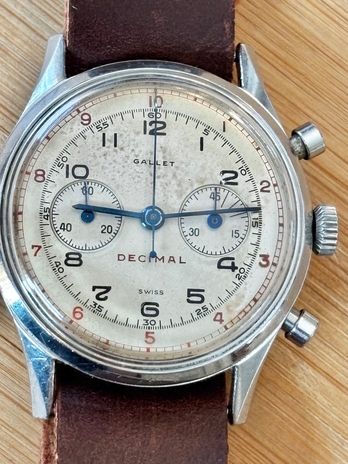 Vintage Gallet Decimal Multichron Stainless 37mm