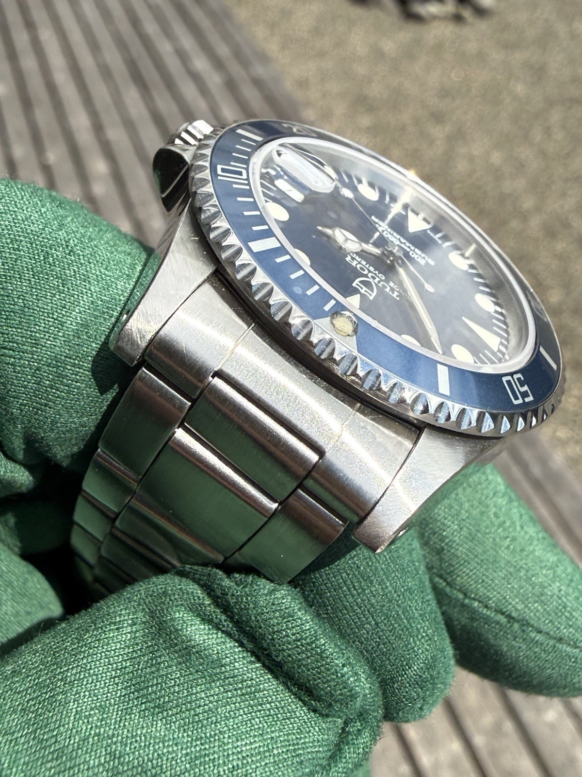 1996 Tudor Prince Oysterdate Submariner Date Minisub 36mm Steel Blue Dial 75190