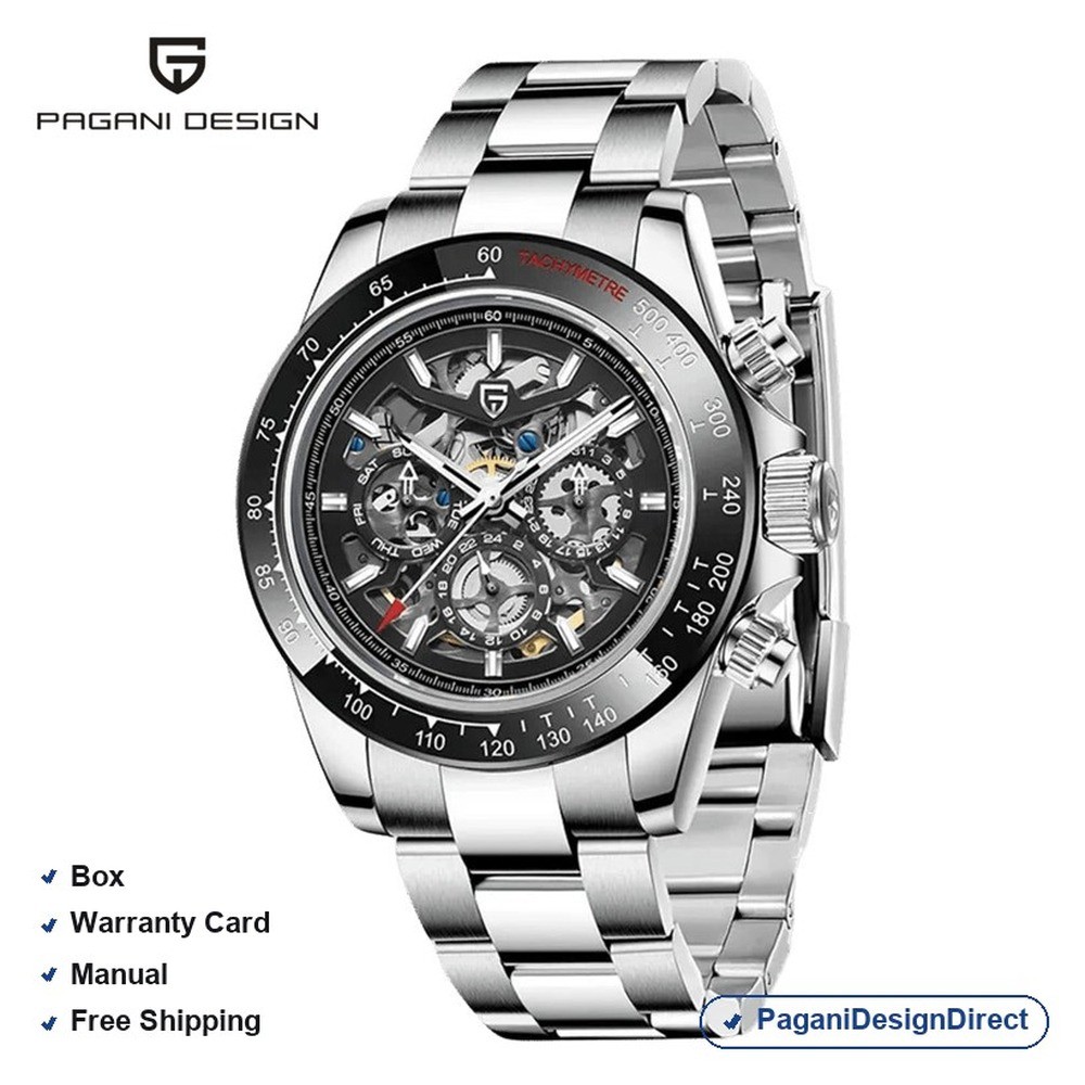 Pagani Design PD-1777 Black Stainless Steel Automatic Men’s Watch