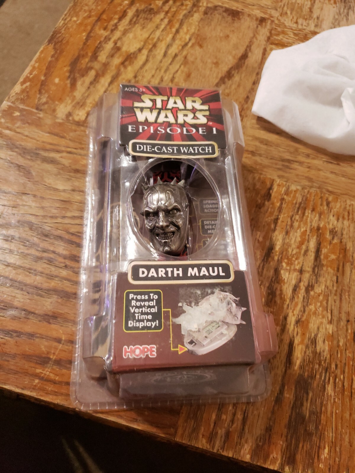 Star Wars Episode 1 Darth Maul Die-Cast Watch Needs Batteries