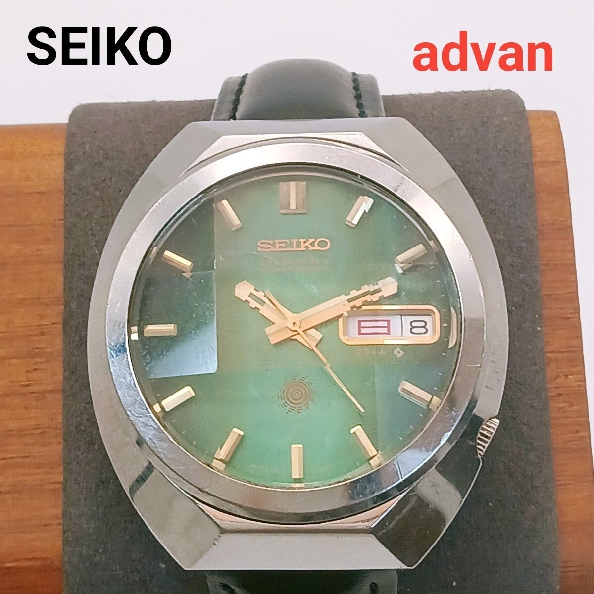 SEIKO Advan 6106-7710 Watch Green Dial From Japan Day-Date