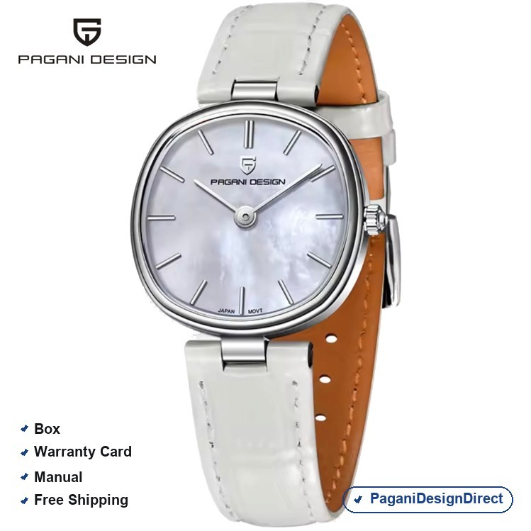 Pagani Design PD-1825 White Leather Quartz Women’s Watch