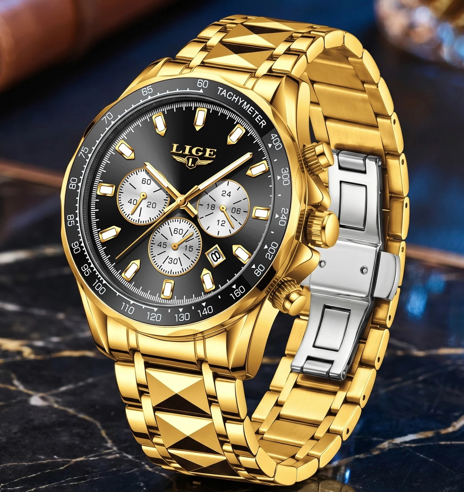 Luxury Men Waterproof Quartz Watch Chronograph Date Luminous Military Man Watch
