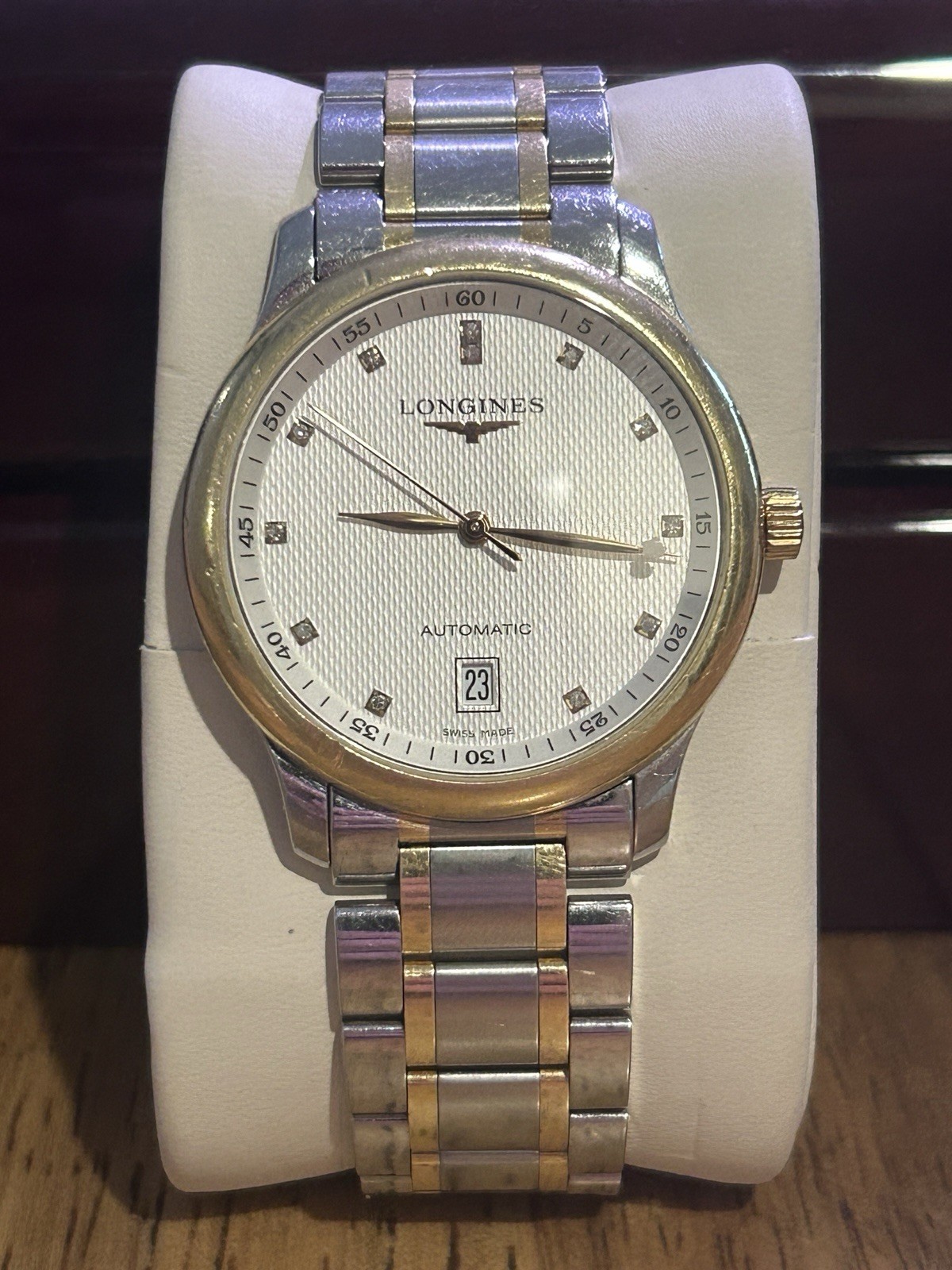 Longines Master Collection Automatic Two-Tone Diamond Dial Date 38.5mm Box