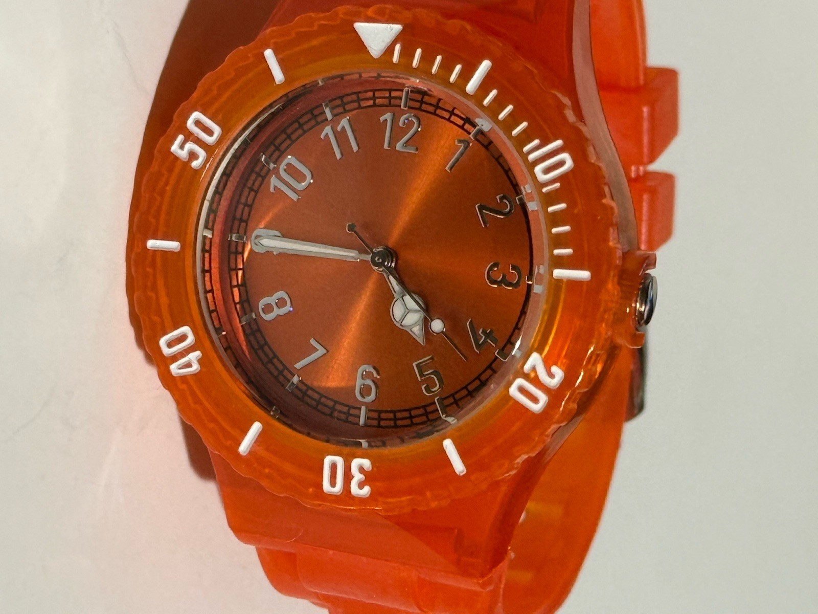 Orange Silicone Wrist Watch