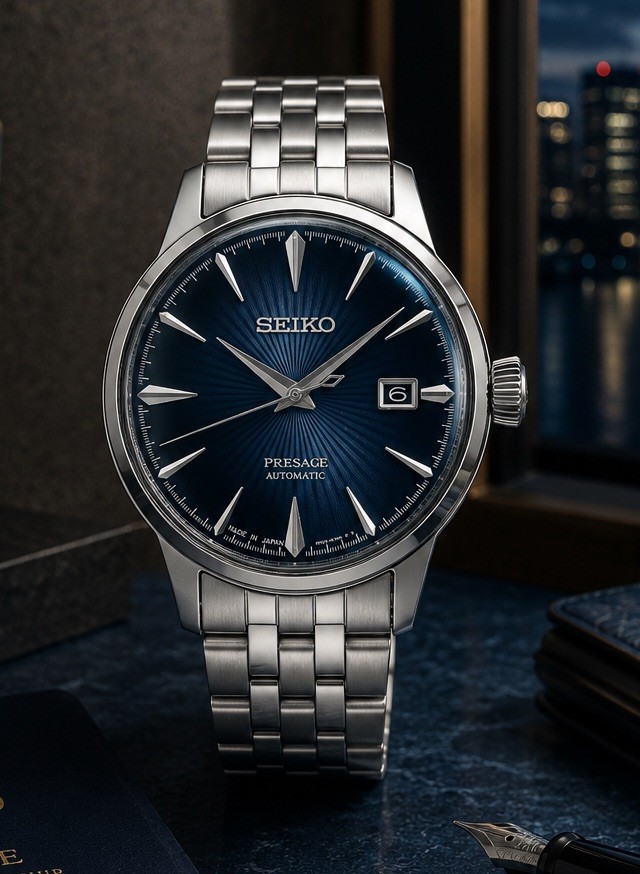 Seiko Presage Cocktail Time SRPB41J1 Blue Moon Automatic New -Box -Papers 40.5mm