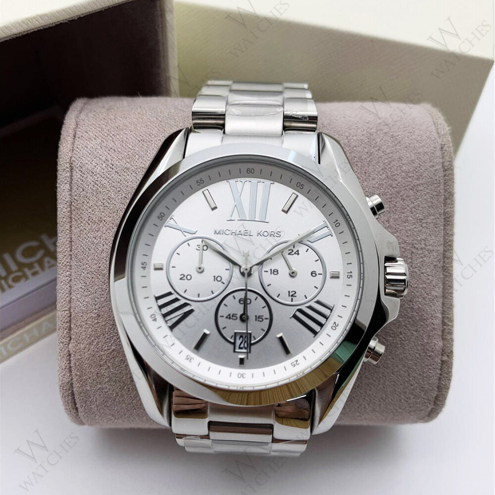 Michael Kors MK5535 Bradshaw Chronograph Silver-tone Bracelet Unisex Watch