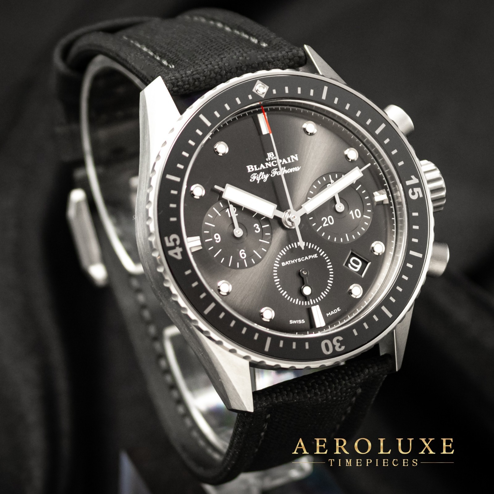 2023 Blancpain Bathyscaphe Flyback Chrono SS Grey B&P 5200-1110-B52A