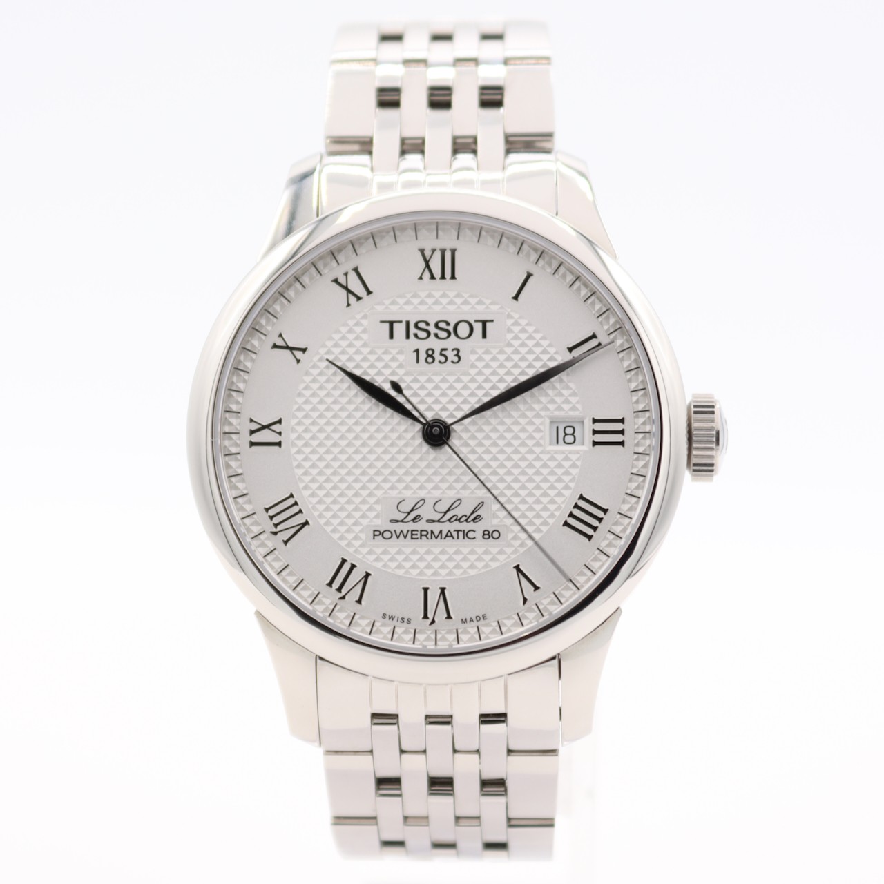 39mm Tissot Le Locle Powermatic 80 Automatic Wristwatch Stainless Steel T006407B