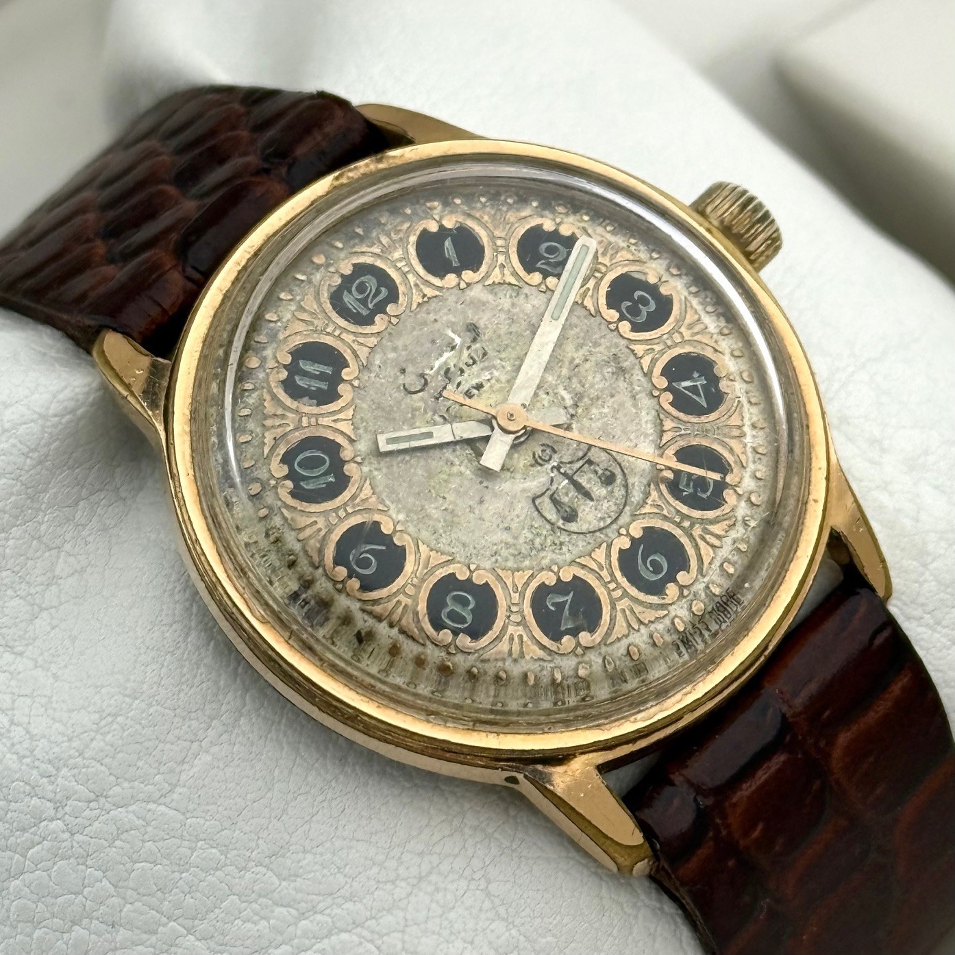 Vintage Wilson De Luxe Arabic Script Dial Sub-Second Manual Mens Watch