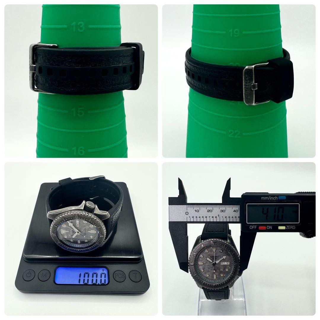 Operating overseas model SEIKO 5 diver’s watch back guilloche Safe packing!