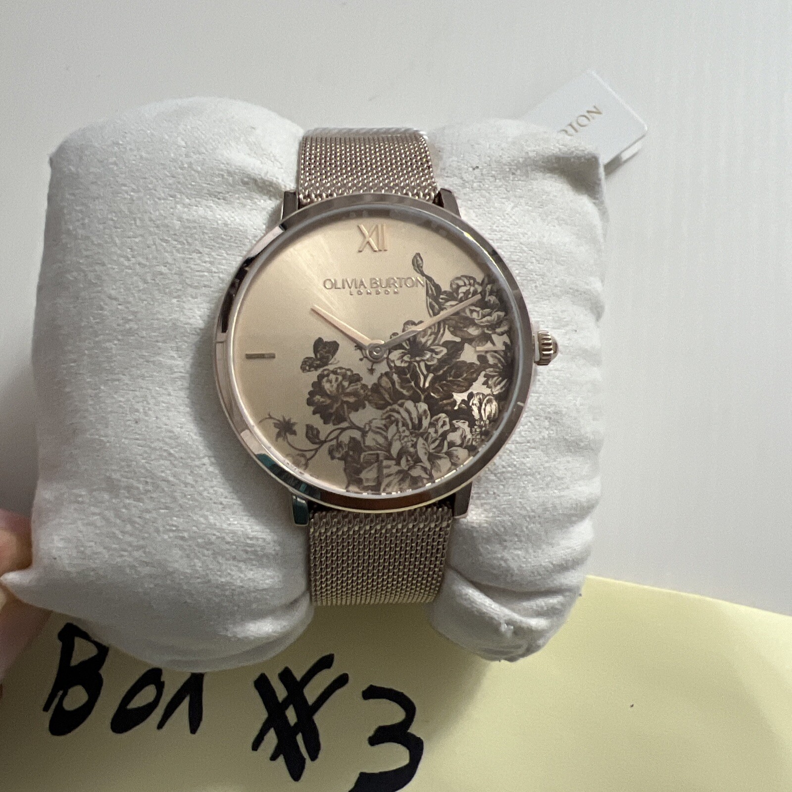 OLIVIA BURTON Signature 35mm Floral Blooms Ultra Slim Blush & Carnation Gold