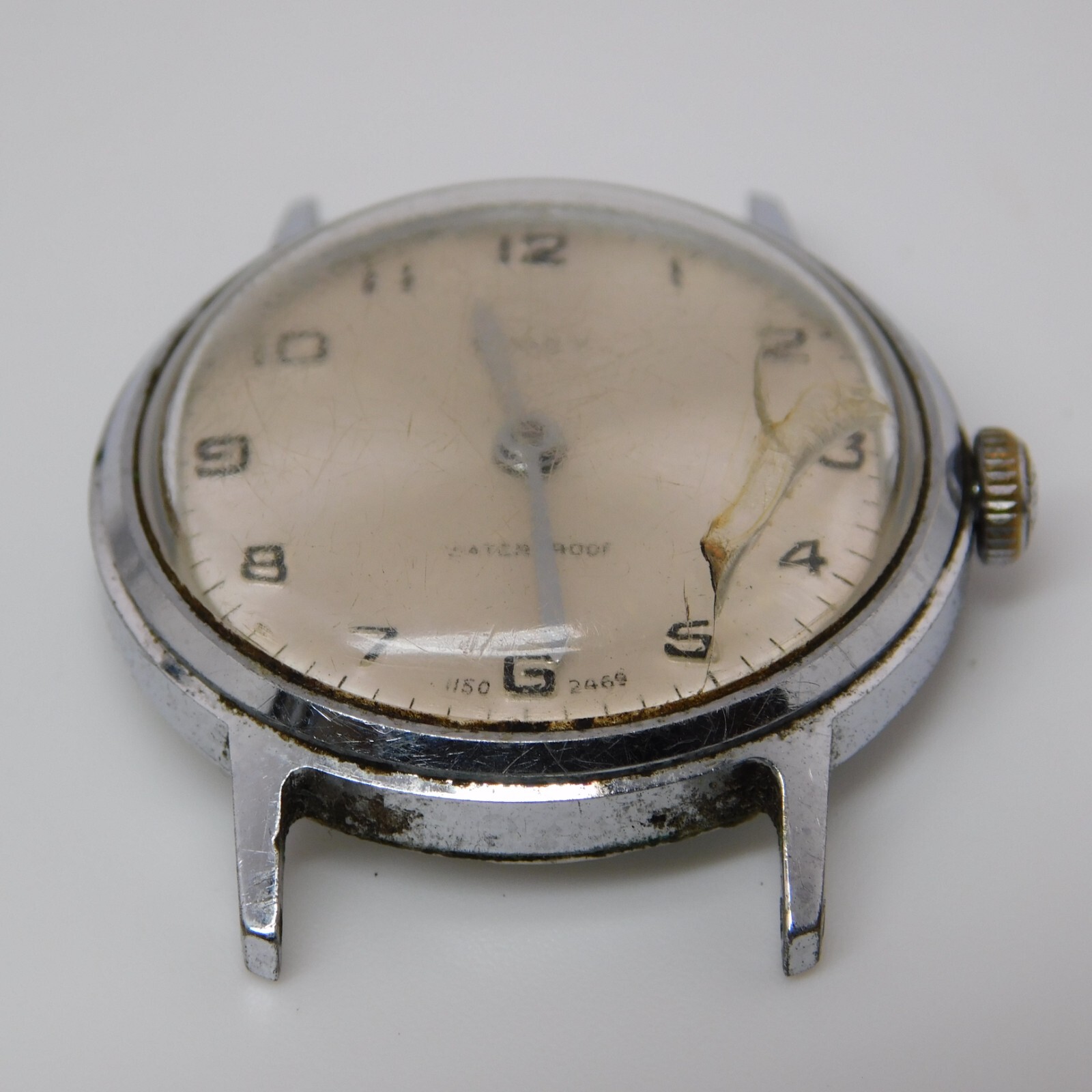 Vintage Timex Silver Tone Case Wind-up Analog Men’s Watch Doesn’t Keeps Time