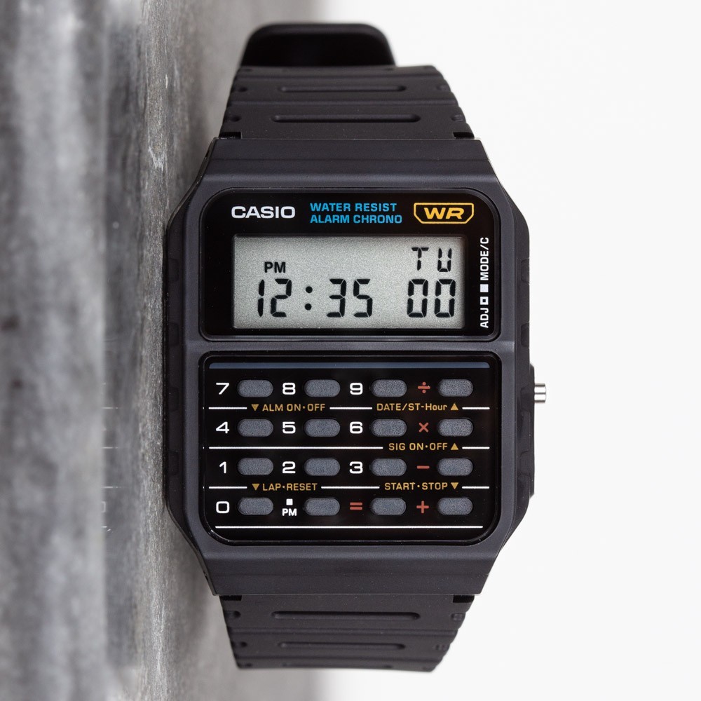 Casio CA-53W-1ER Calculator Digital Watch Iconic Retro Style Black Resin UK