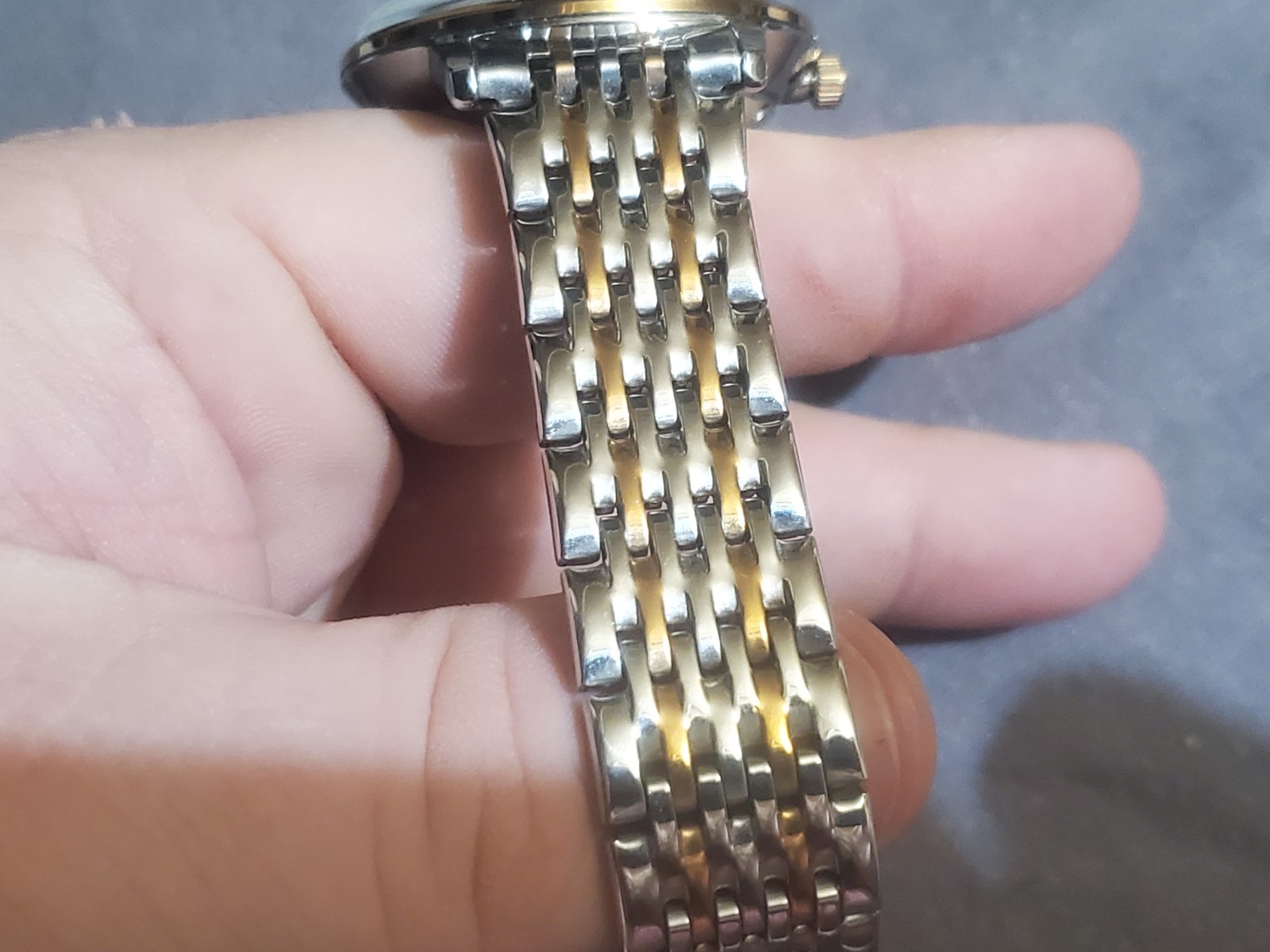 Luobin Automatic Two-Tone Stainless Steel Watch Silver Dial Date 40mm