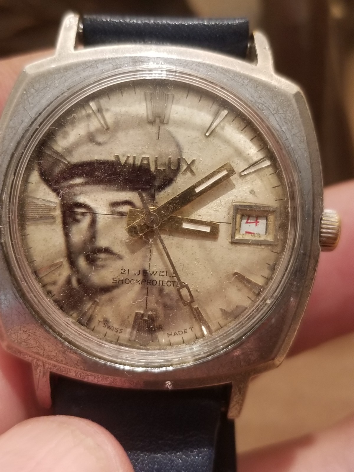1960’S gamal abd elnasser PRESIDENT WATCH SPECIAL MEMORIAL RARE Vialux