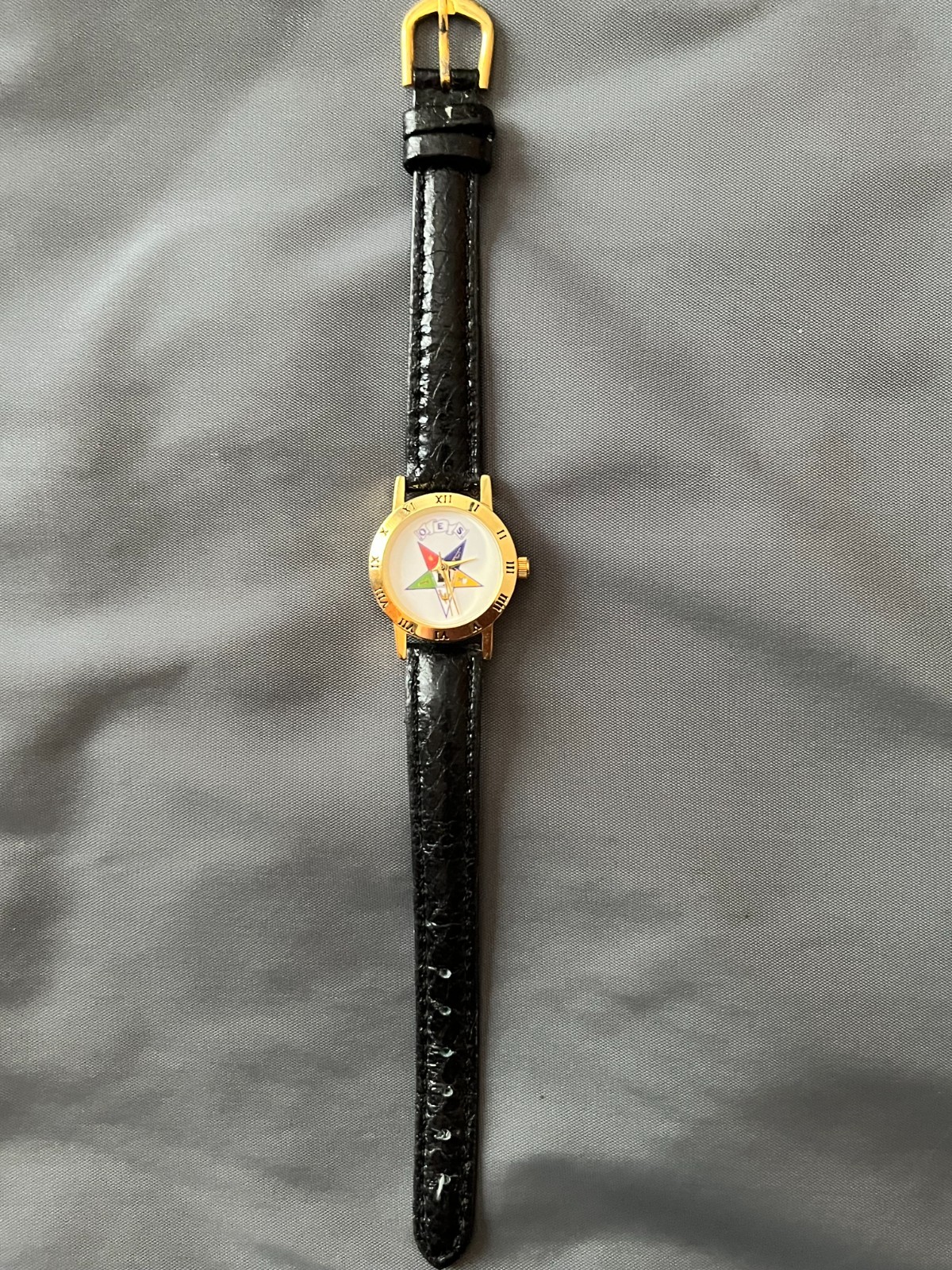 Colorful OES Order Eastern Star Leather Quartz Watch New Battery NEW!