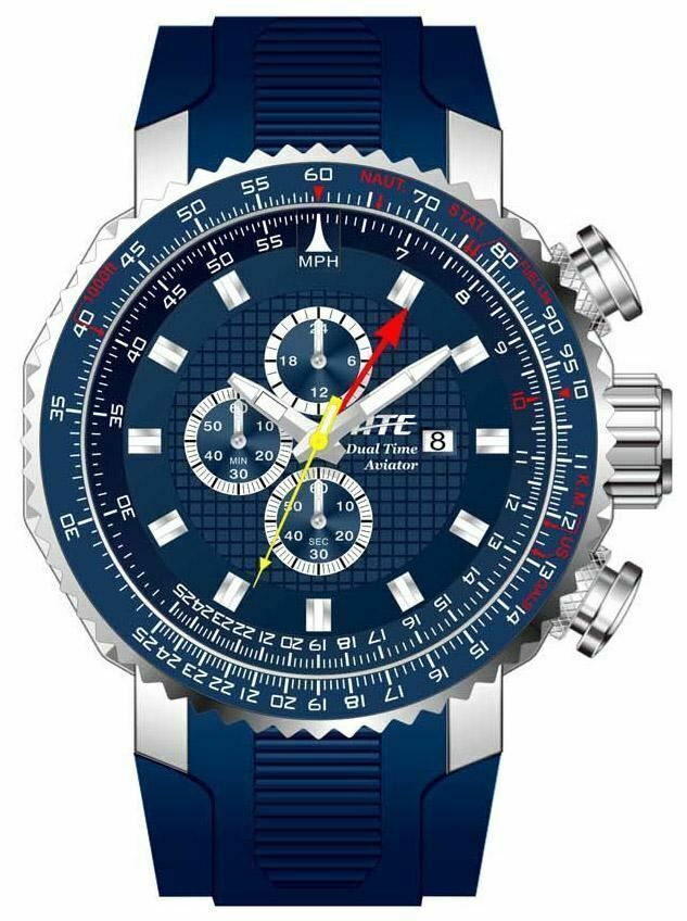 Watches for Pilots / Aviators, Chronograph, Dual-Time, Calc Bezel – ATC2200B