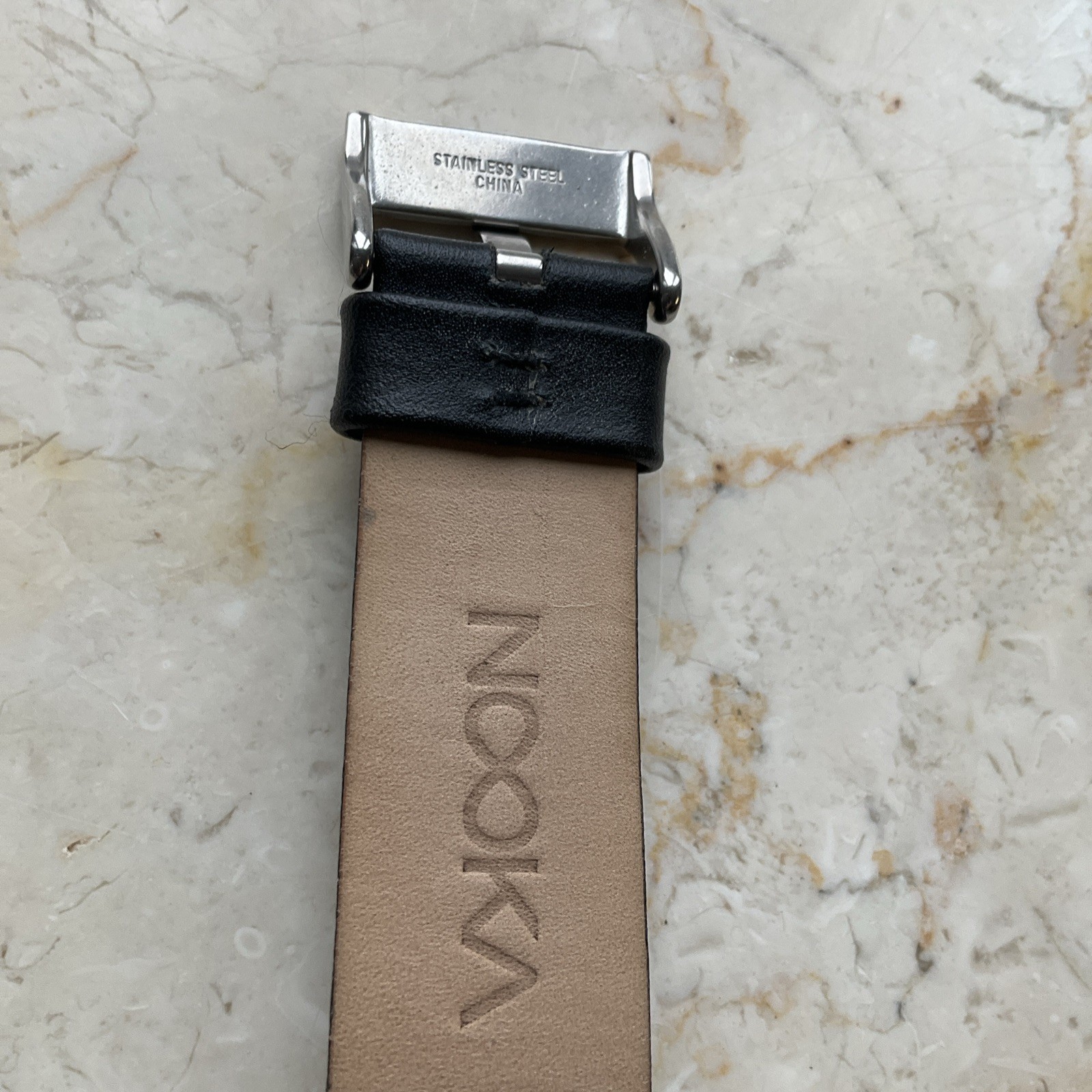 NOOKA NK 360 degree rotating face Black Watch with case needs battery UNTESTED