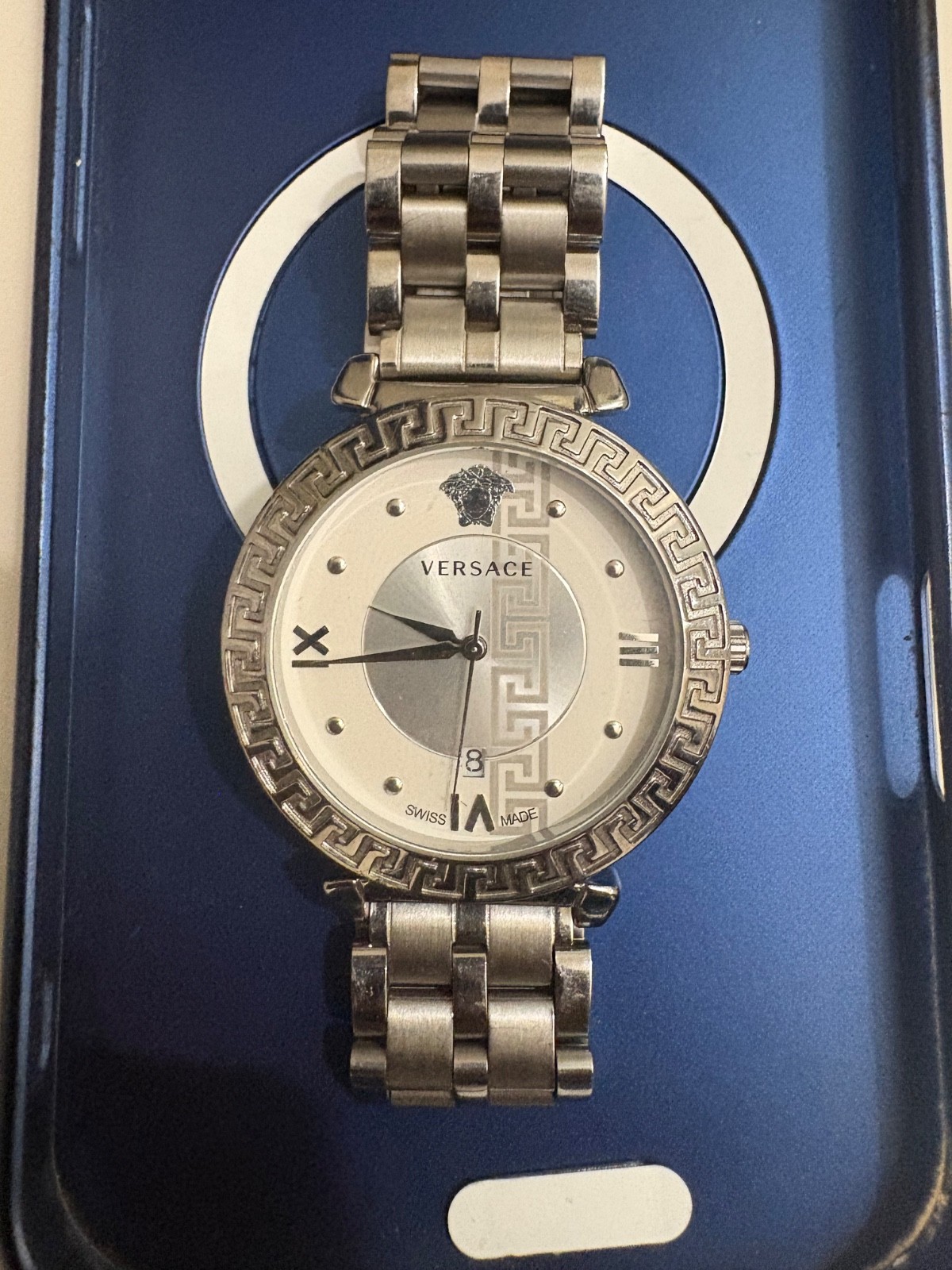 Versace Daphnis Watch Silver Pre-Owned