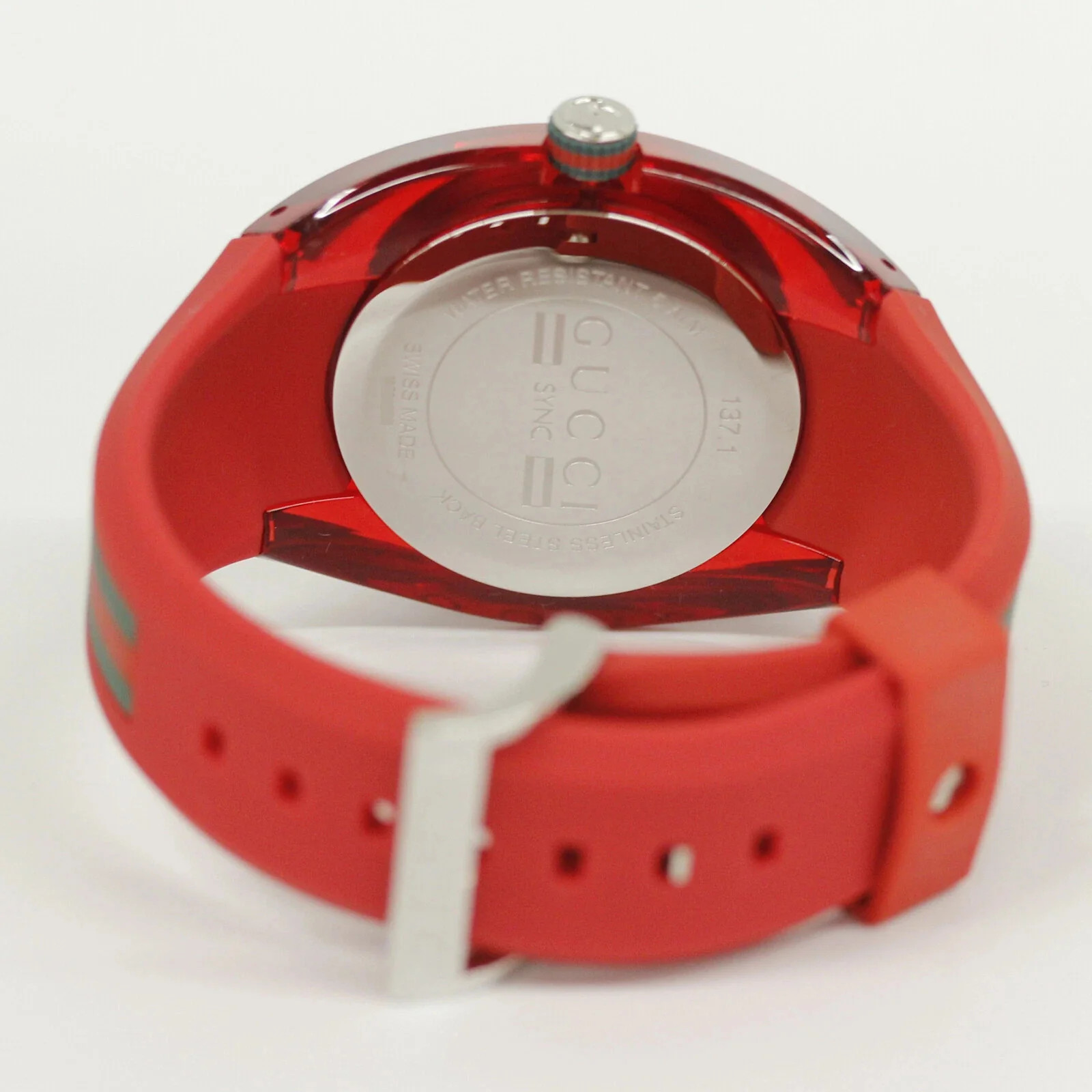 GUCCI SYNC YA137103 Men’s Watch – Red Dial, Quartz Movement with Original Box