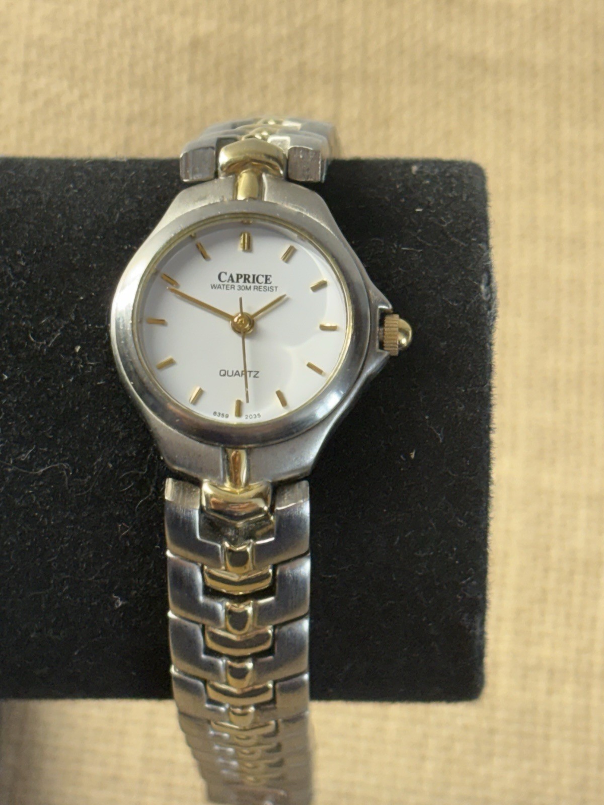 Caprice Ladies Quartz Watch Brushed Silver And Gold tone **new Battery