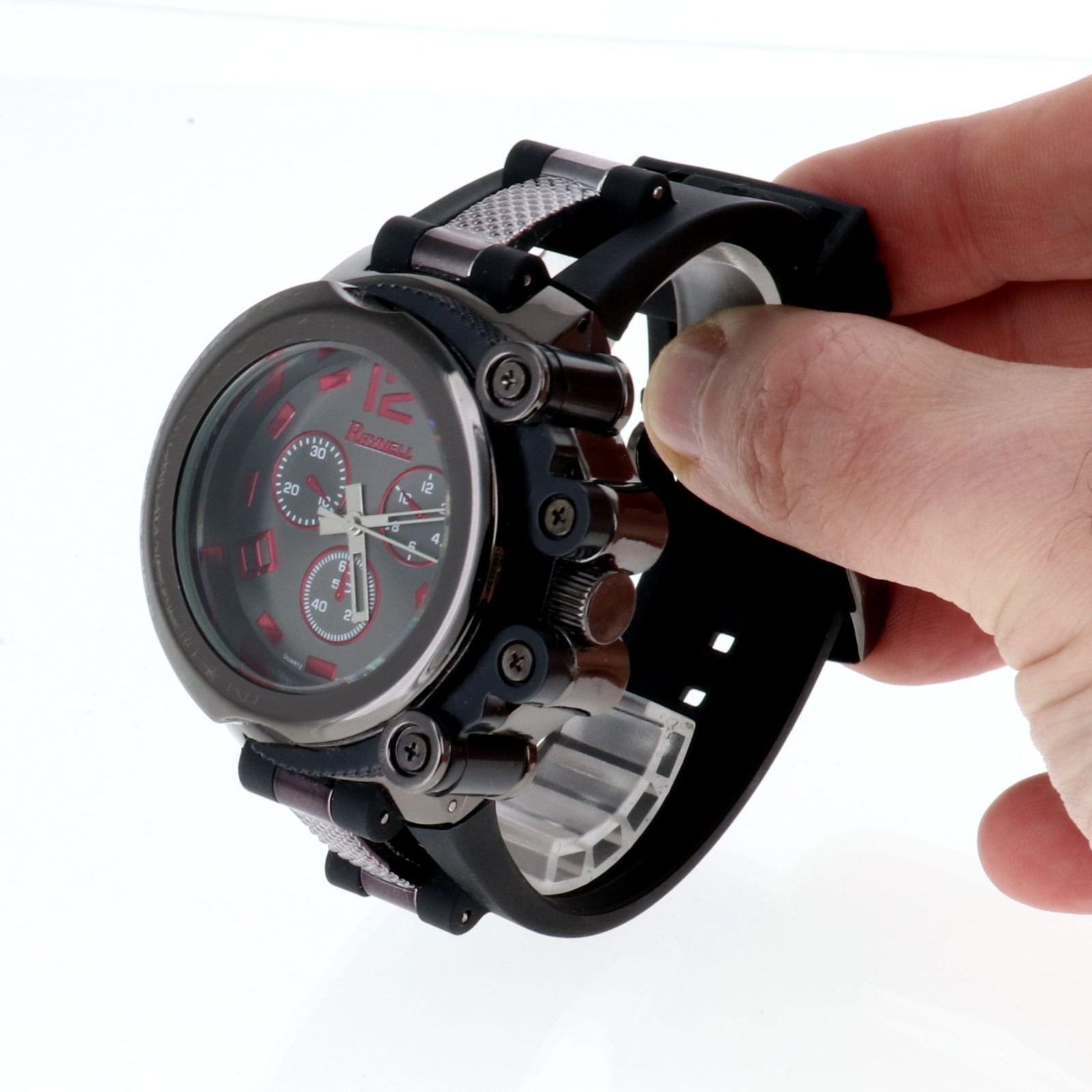 Raynell Chono-Style Heavy & Oversized Men’s Watch Rubber Band 55mm Wide