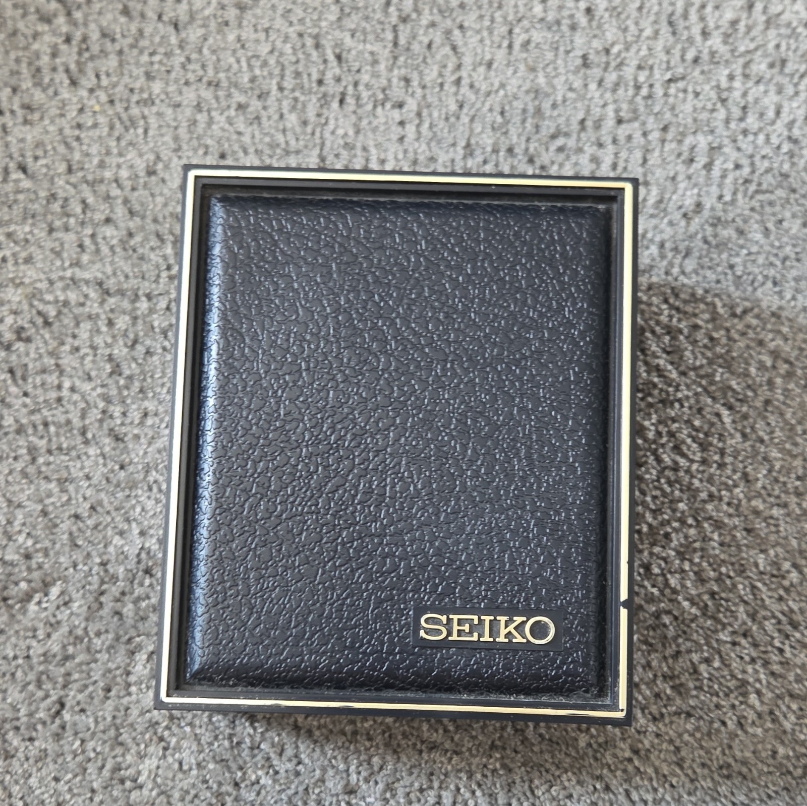 Seiko Quartz Men’s Rectangular Gold Tone Analog Watch, SS Bracelet, Box