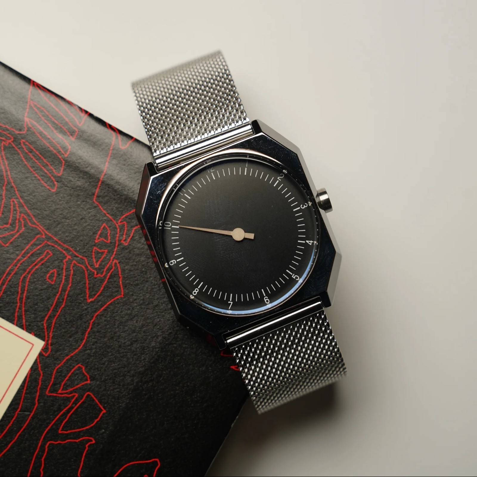 Retro One Pointer Men’s Square Quartz Watch Vintage Alloy Wristwatch