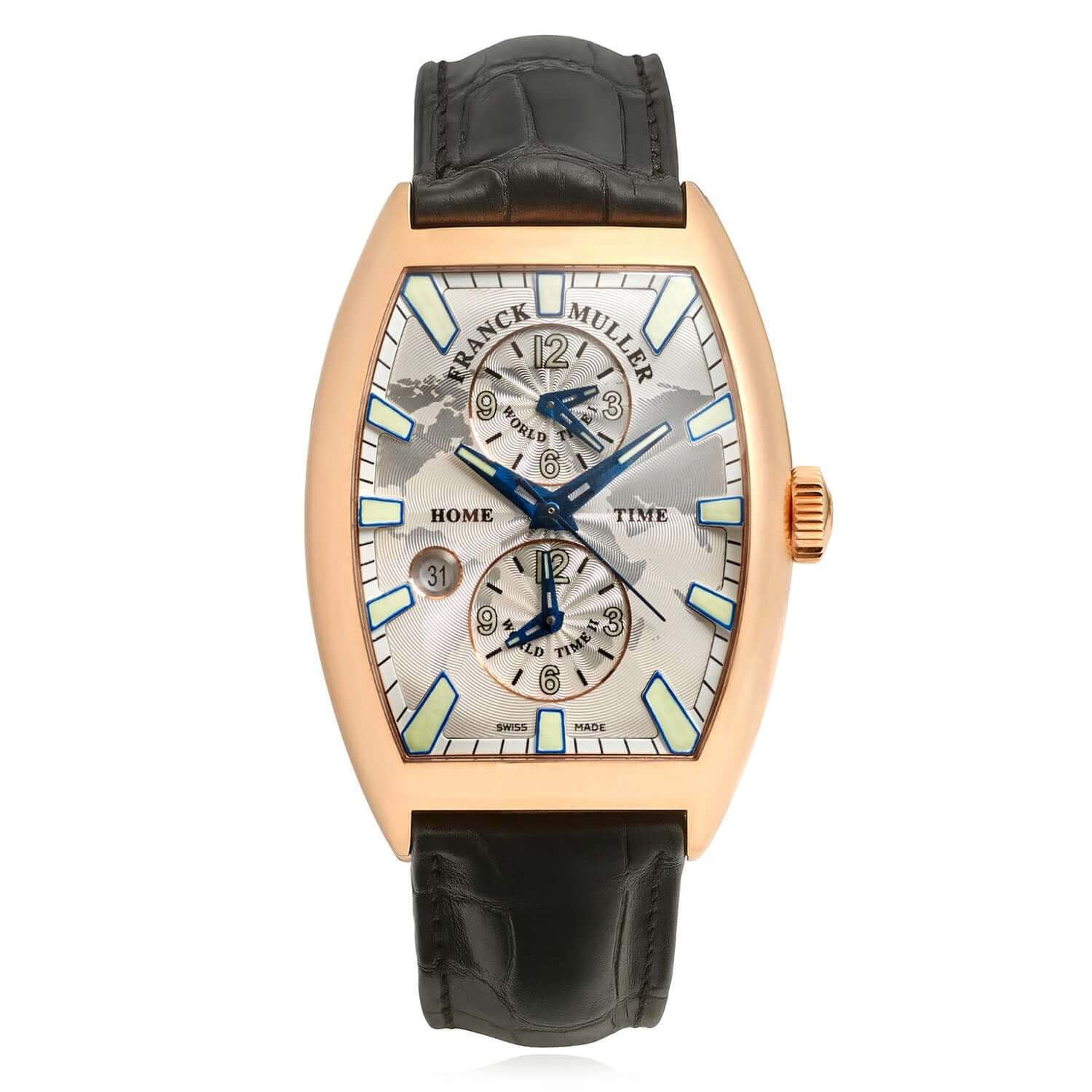 NEW Franck Muller Master Banker 8880 MB Stick Index Black Leather Watch