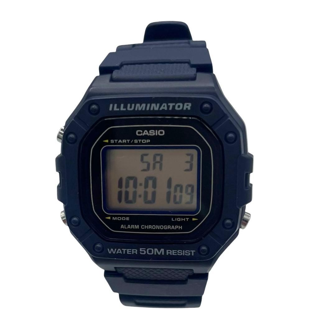 Casio W-218H-1A Digital Illuminator Watch Used