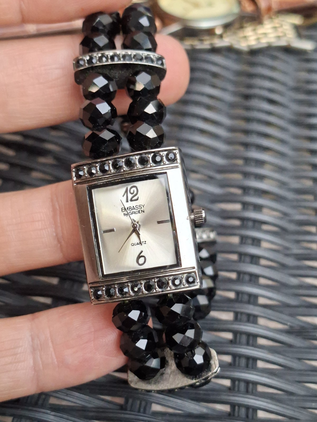 Embassy by Gruen fancy design quartz ladies watch