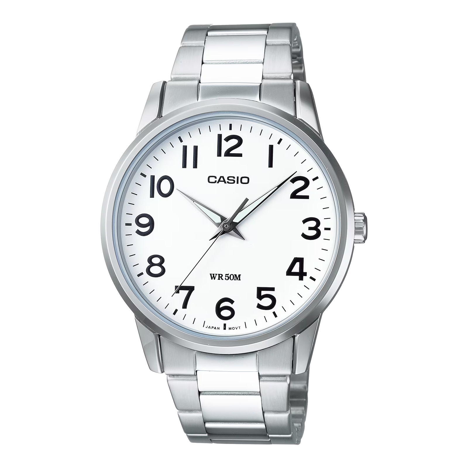 CASIO MTP-1303D-7BV WHITE STAINLESS STEEL 38.5MM QUARTZ ANALOG WATCH