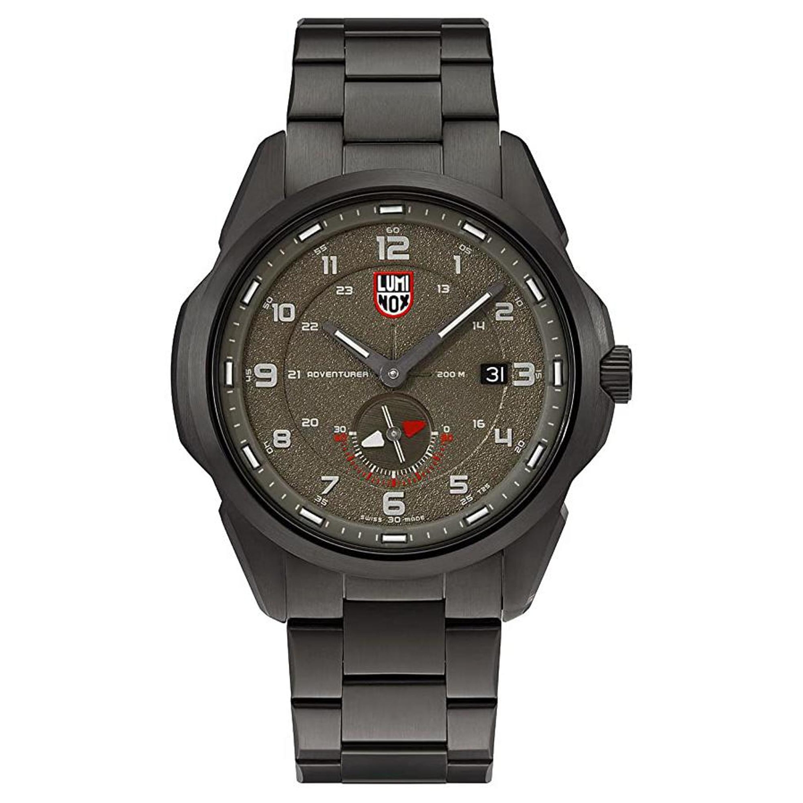Luminox Atacama Adventurer 42mm Steel Khaki Green Dial Quartz Mens Watch XL.1768