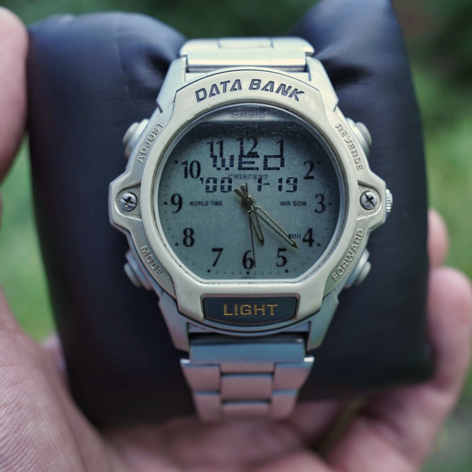 Casio ABX-24 Wrist Watch Module 2359 Vintage Old Retro Data Bank Led