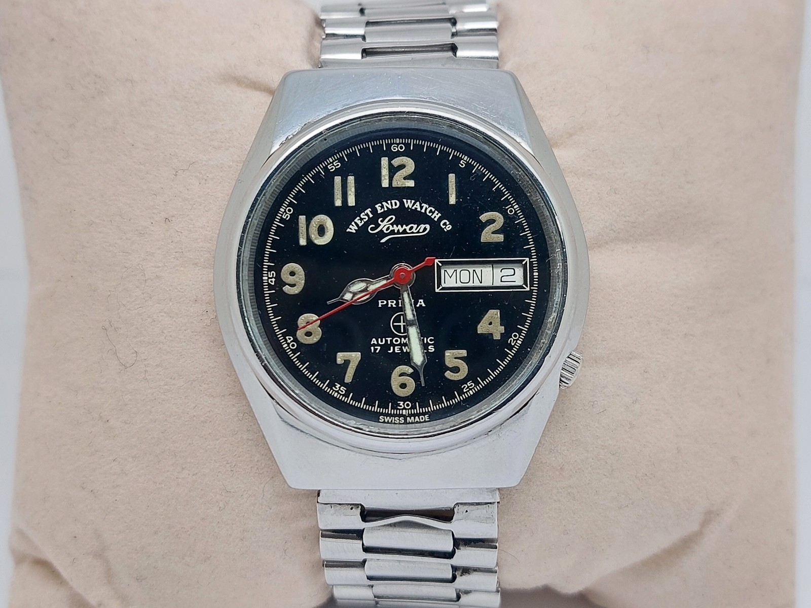 Vintage West End Watch Co Automatic Men’s Watch Day-Date ETA 2846 Swiss Made