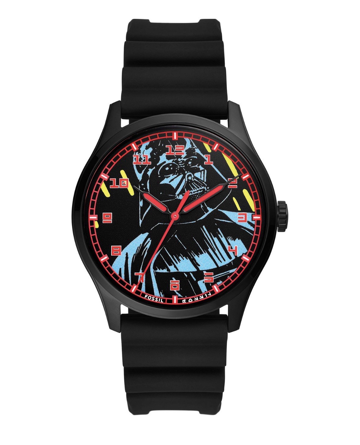 Fossil Star Wars Darth Vader Men’s Quartz Analog Watch Black Case Rubber Strap