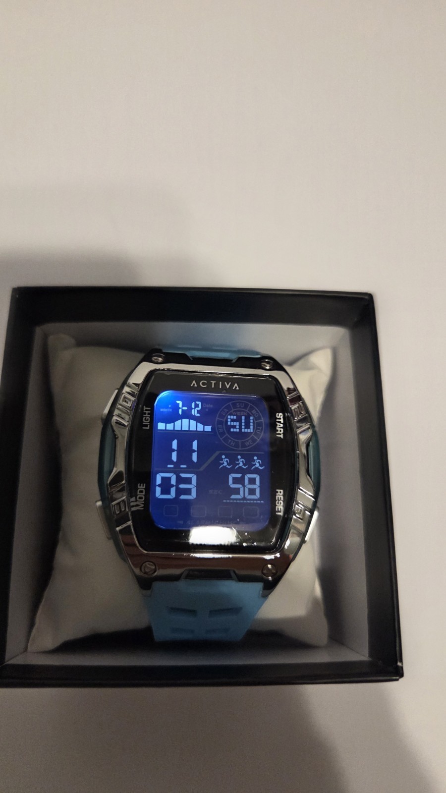 Activa X By Invicta Men’s ACW8131-002 Light Blue 50 Mm Digital