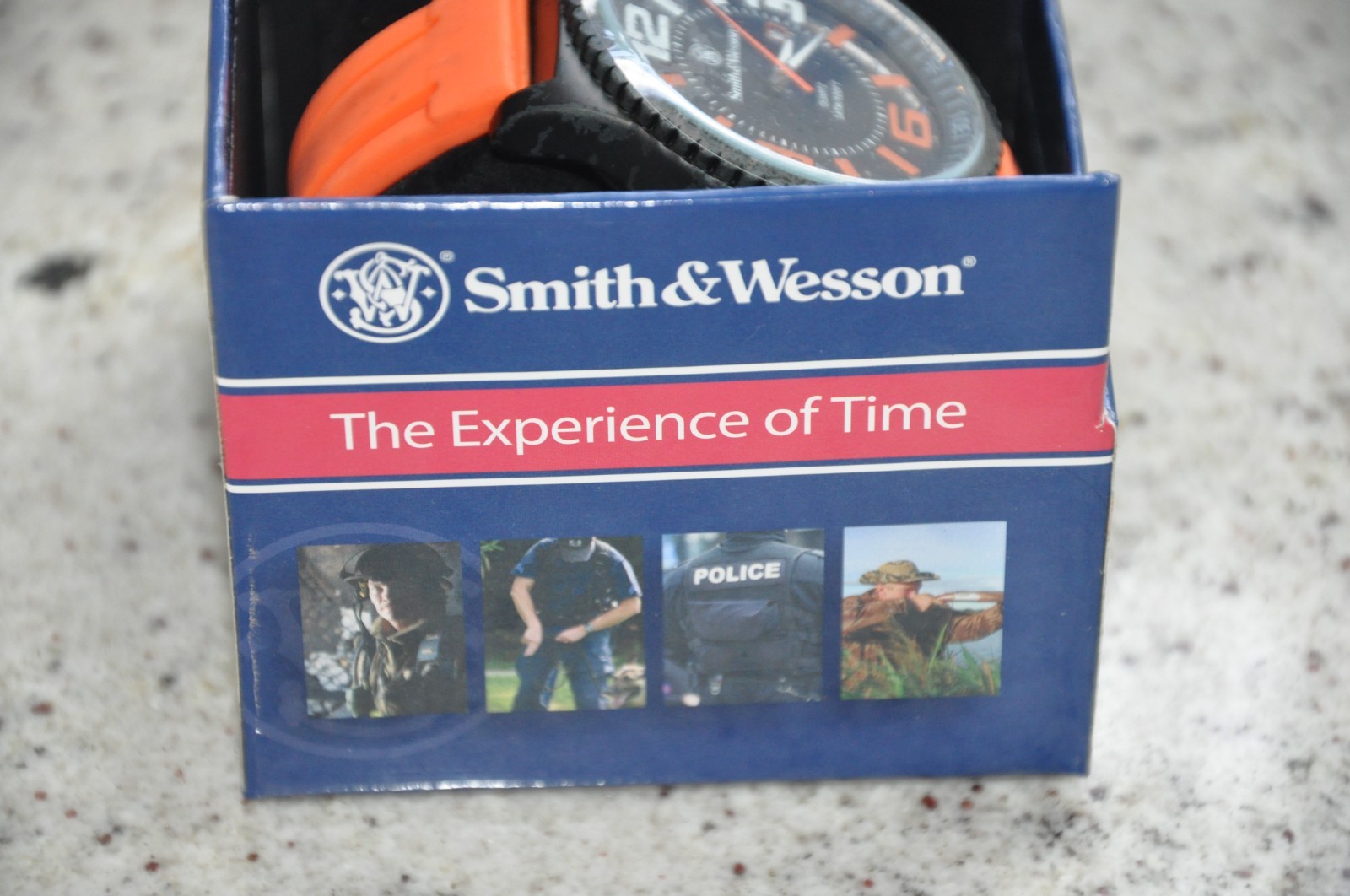 Smith & Wesson Ego Series Watch With Orange Silicon Strap SWW-LW6083 NEW – READ