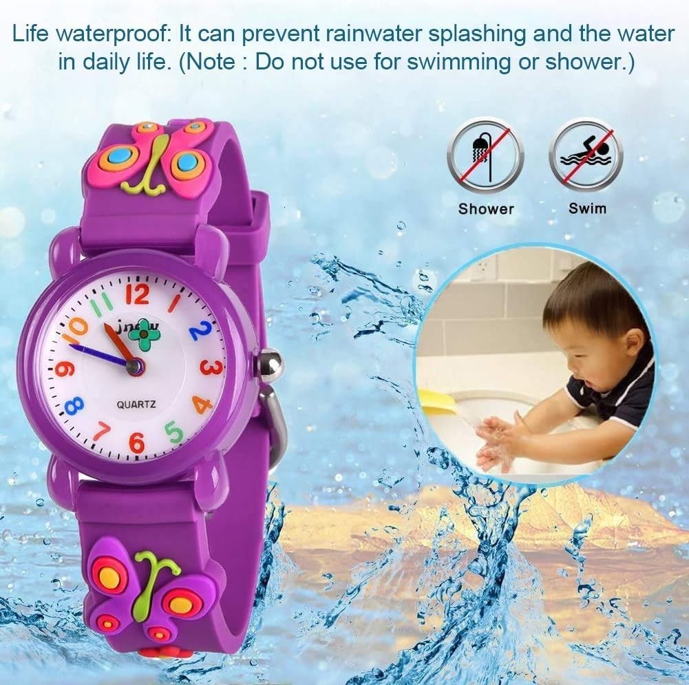 Fun and Durable 3D Cartoon Watch for Kids – Waterproof, Ages 3-8 Gift Box Inc…