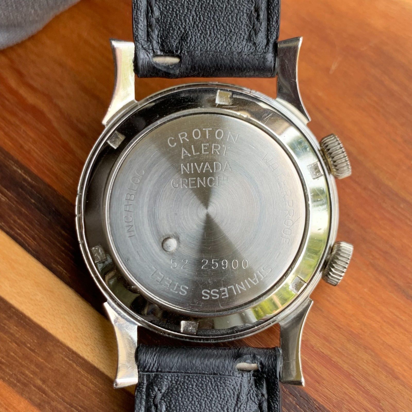 Nivada Grenchen Alert Alarm Ref. 52 25900 Stainless Steel Wristwatch – Serviced