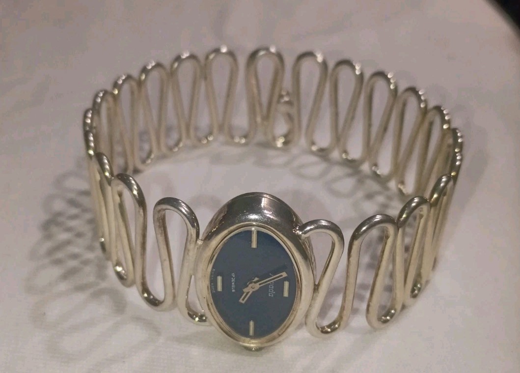 Nivada Grenchen & Andreas Daub Modernist .800 Silver Watch ( Running).