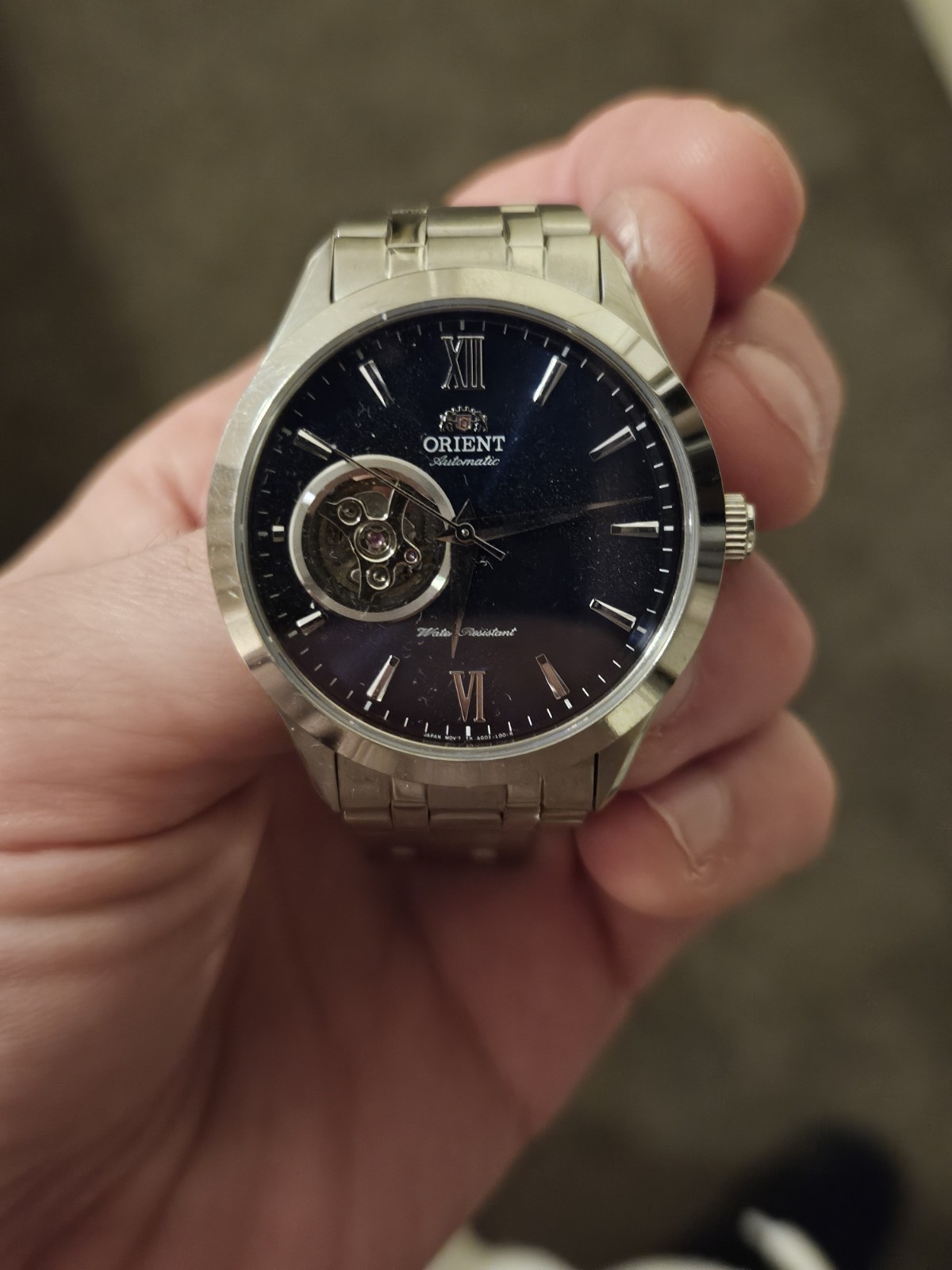 ORIENT FAG03001D0 Open Heart Men’s Blue Dial 39mm Automatic Watch Steel
