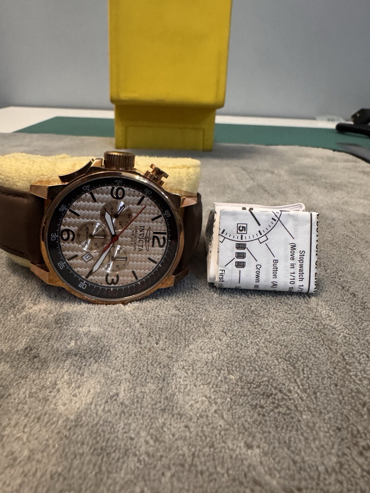 Invicta Force Men’s Quartz Chronograph 40-43.9mm 100m Leather Strap w/ Box