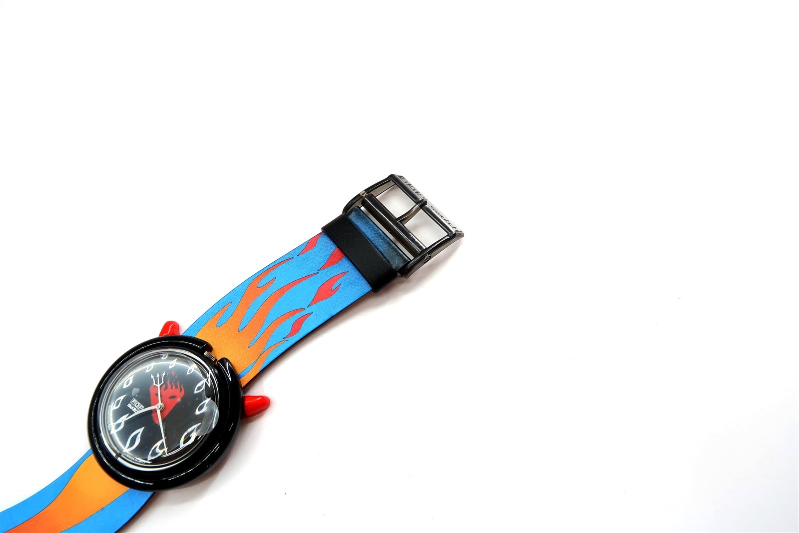 Swatch POP Watch HOT STUFF Devil PMB103 Halloween 1995 Special Package Set N1