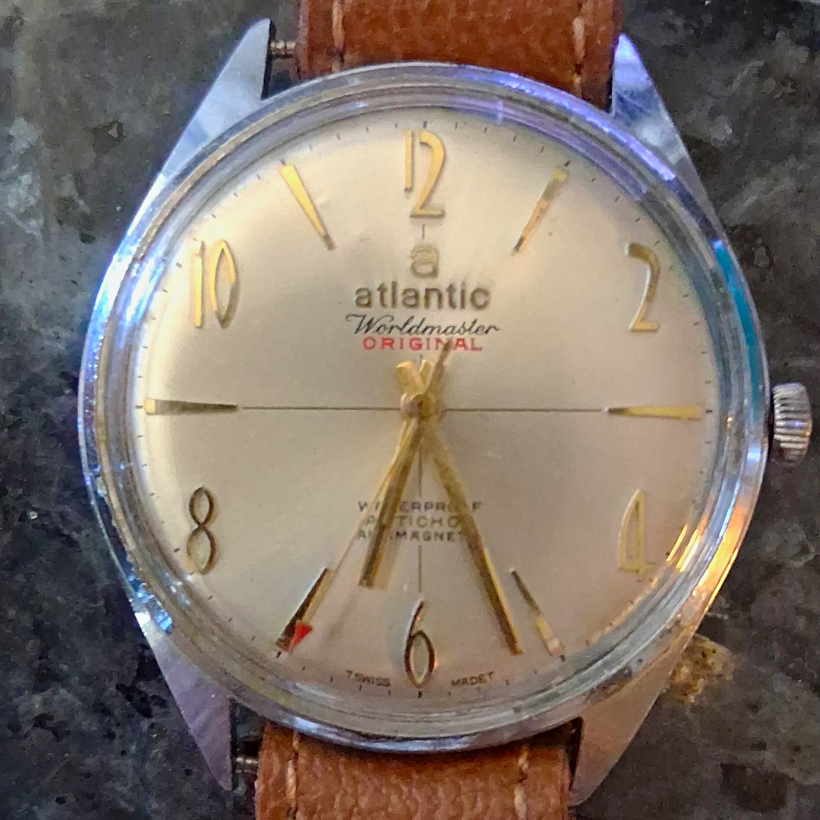 Atlantic Worldmaster Original Swiss Made Manual Wind Vintage 1950s 36-39mm