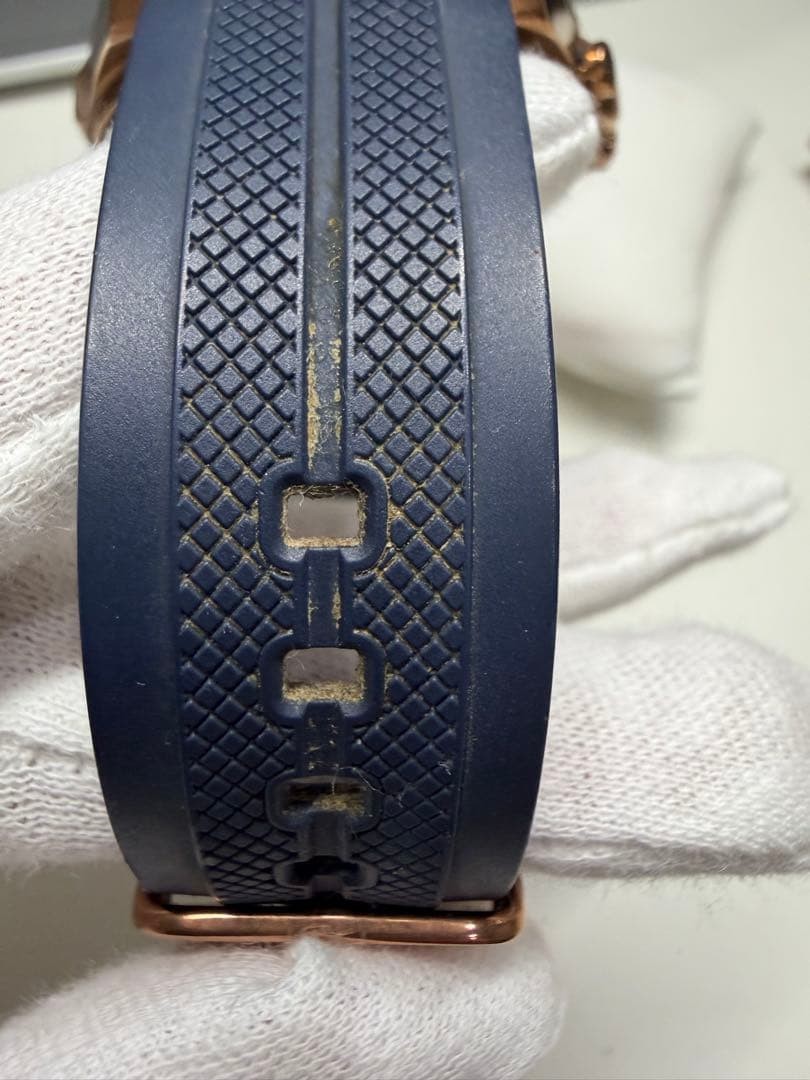 Casio Edifice EFR-556PC Chronograph Quartz Mens Watch Blue Rose Gold -For Parts