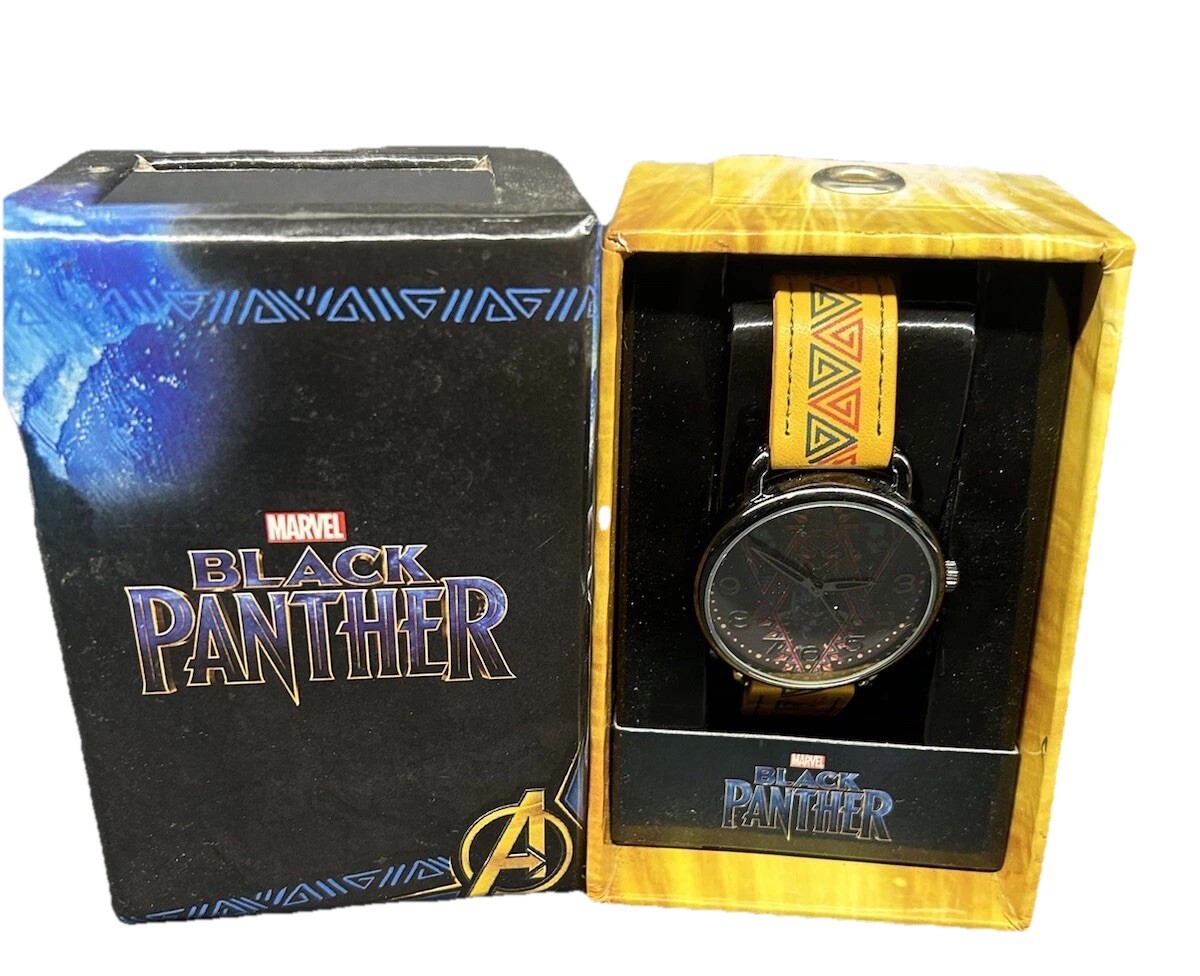 Marvel Black Panther Accutime Wrist Watch Wakanda Quartz Analog Kids Adult
