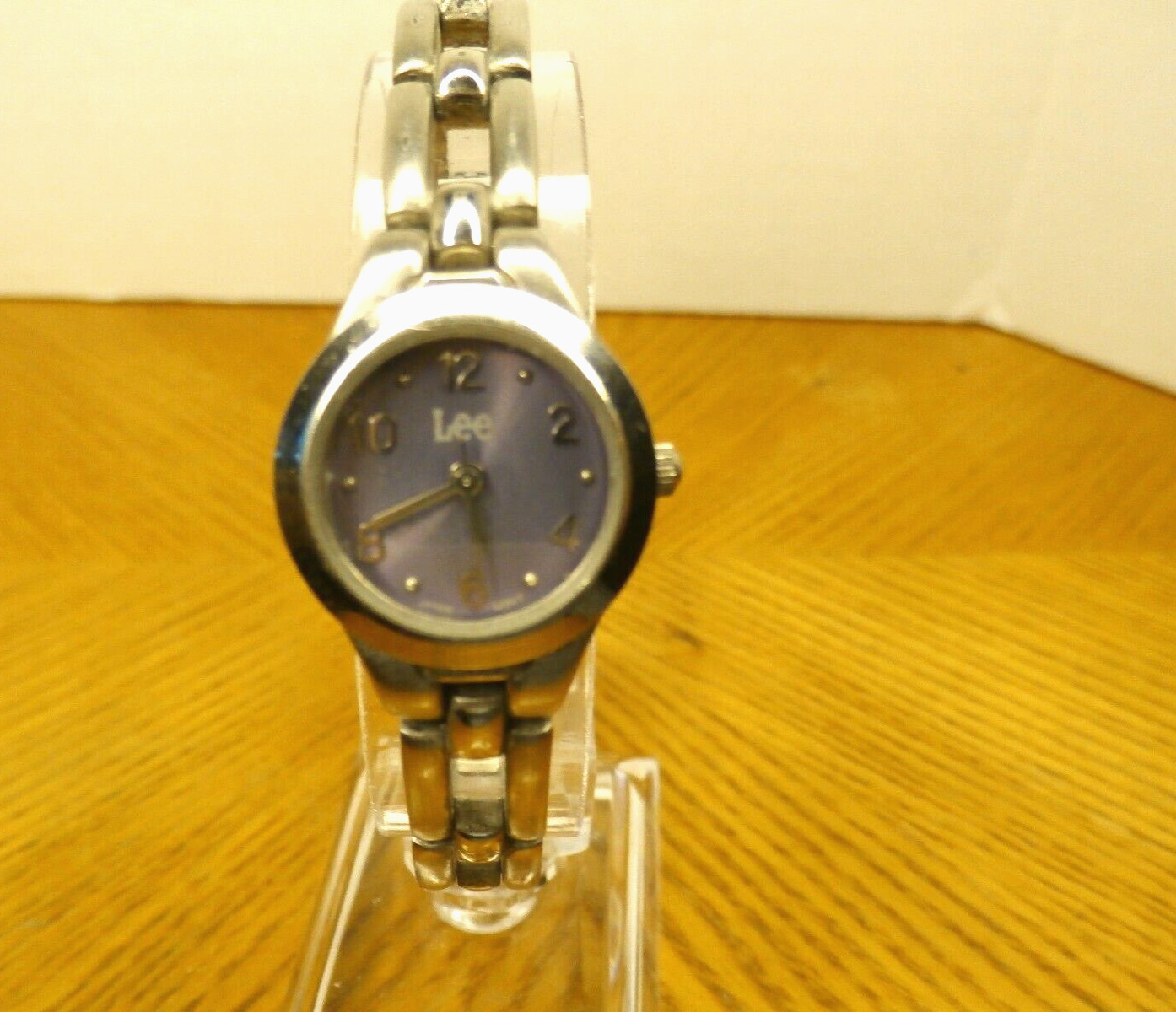 Lee Women’s Watch Purple Dial Water Resistant Silver Band